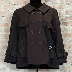 Sandro Sportswear Grey Modern Trench Style Trapeze Swing Jacket